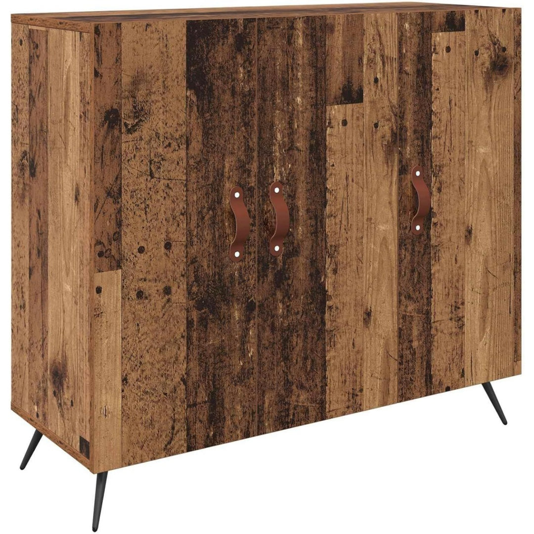 Das Sideboard nimmt mit 89.5 x 34 x 80 cm Gestalt an