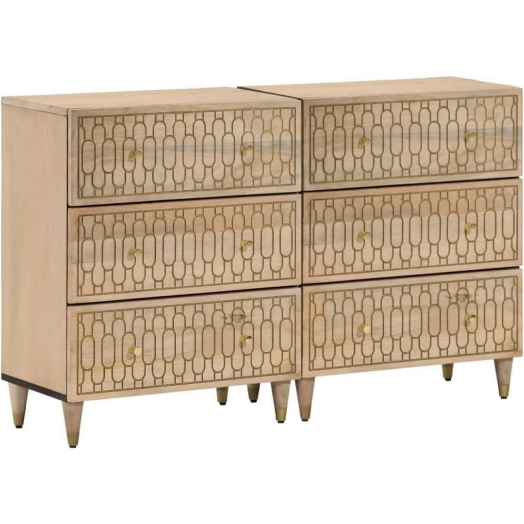 Sideboard mit den Massen 60 x 33 x 75 cm aus Massivholz
