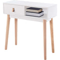Eine Schublade praegt die Gestaltung von dem Sideboard
