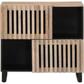 Sideboard in Hellbraun und Naturbraun mit 4 Tueren