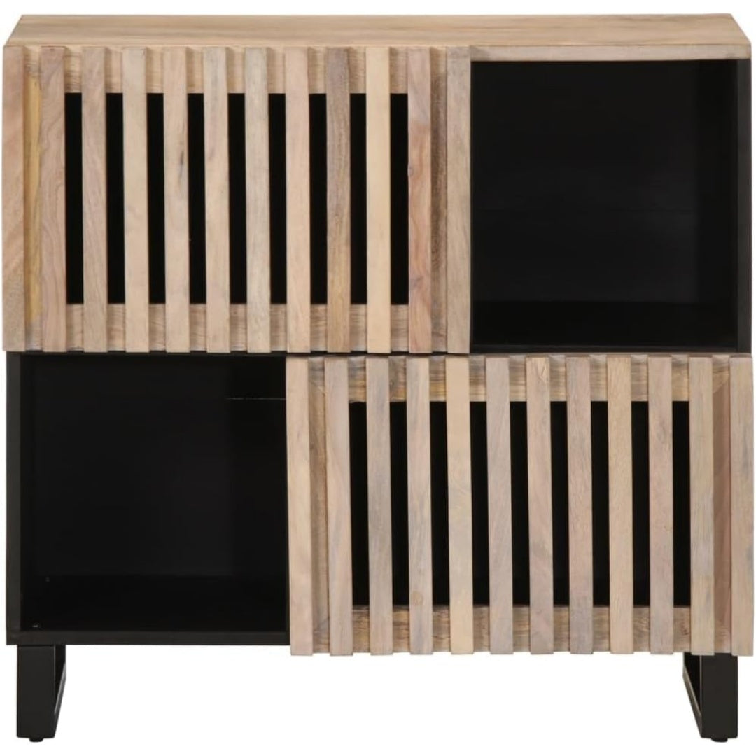 Sideboard in Hellbraun und Naturbraun mit 4 Tueren