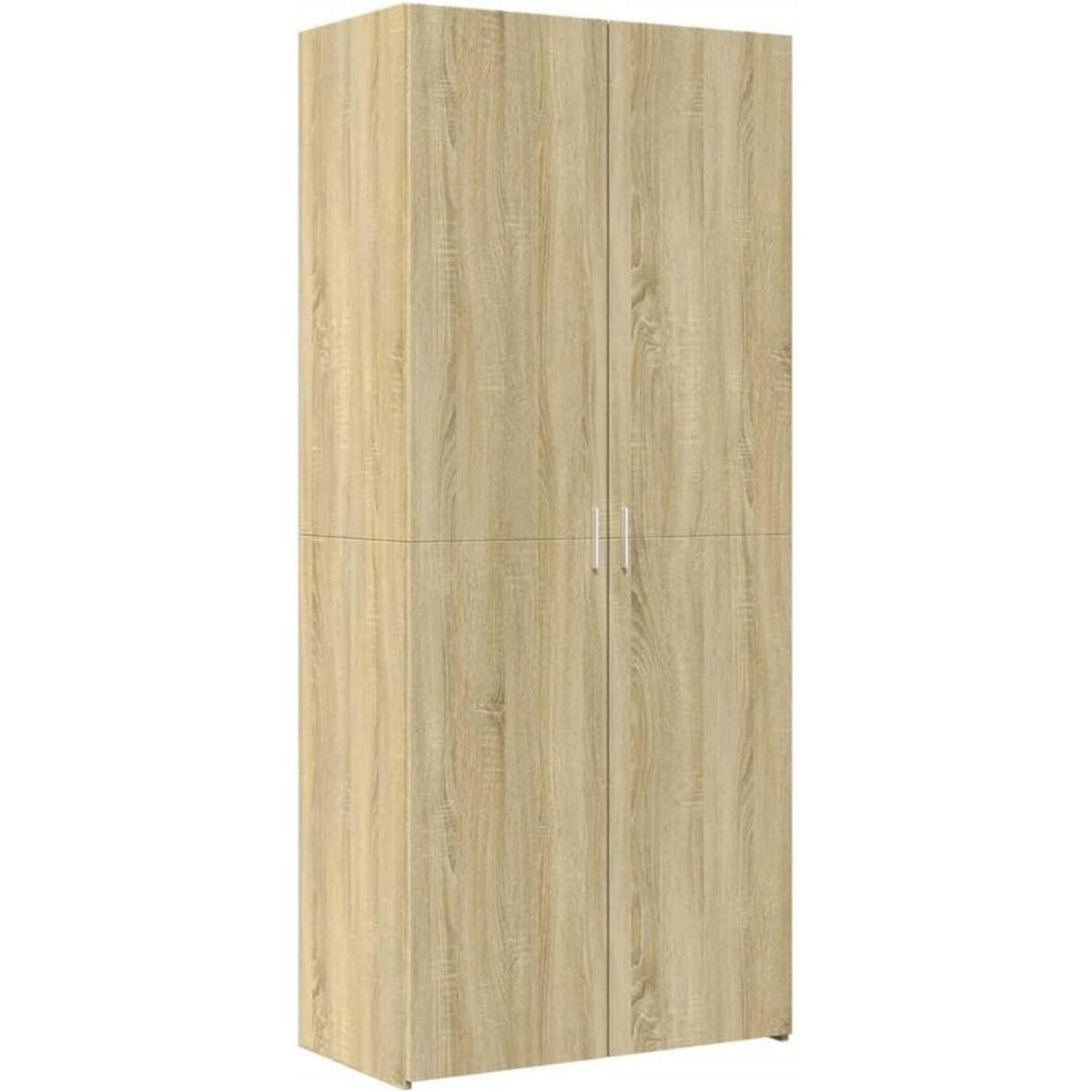 Hochschrank in Braun mit geschlossenem Stauraum