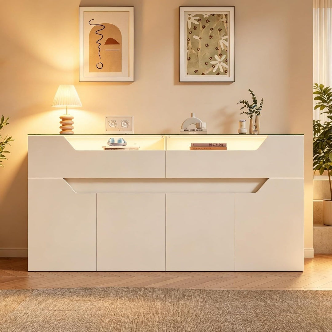 Sideboard mit 2 Schubladen und LED Beleuchtung
