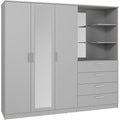 Kleiderschrank mit Schubladen und einem Spiegel