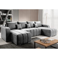 Sofa in Grau mit weichen Polstern
