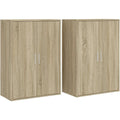Das Sideboard misst 60 x 31 x 84 cm in Eichenbraun