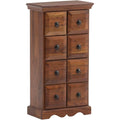Das Sideboard vereint 8 Schubladen mit Metallgriffen