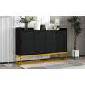Sideboard mit 4 Tueren, grifflosen Fronten und verstellbaren Ablagen