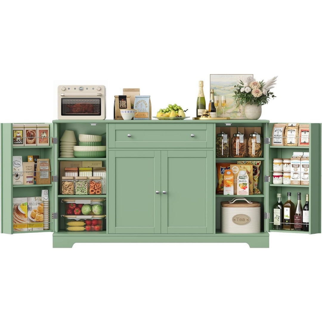 Schubladen praegen das Sideboard in Gruen