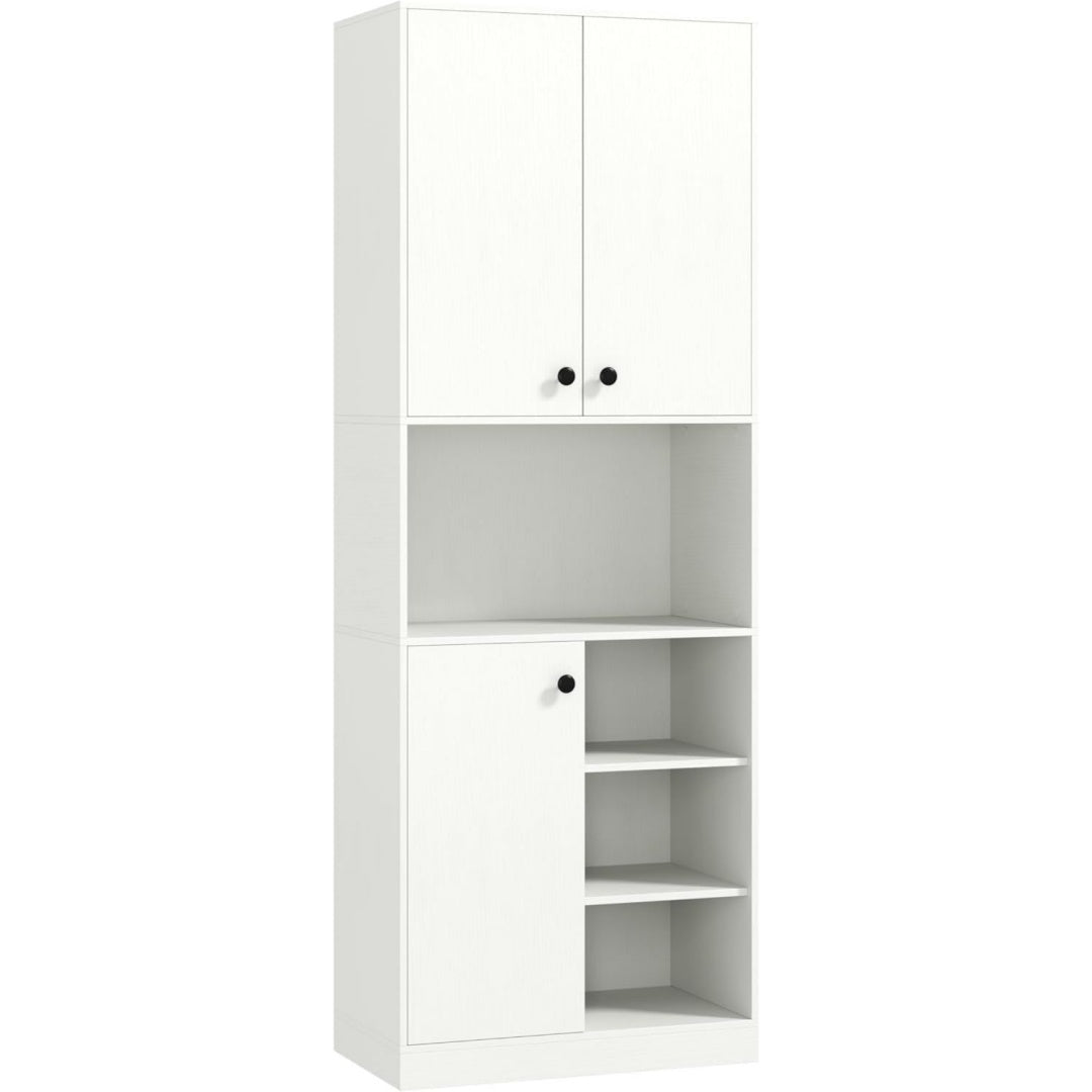3 Tueren und offene Ablagen an dem Hochschrank